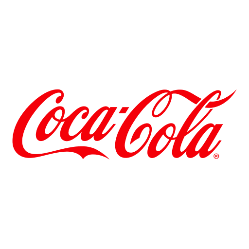 Red Coca-Cola logo with cursive lettering on a transparent background, perfect for use in your AI prompts.